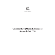 Criminal Law (Mentally Impaired Accused) Act